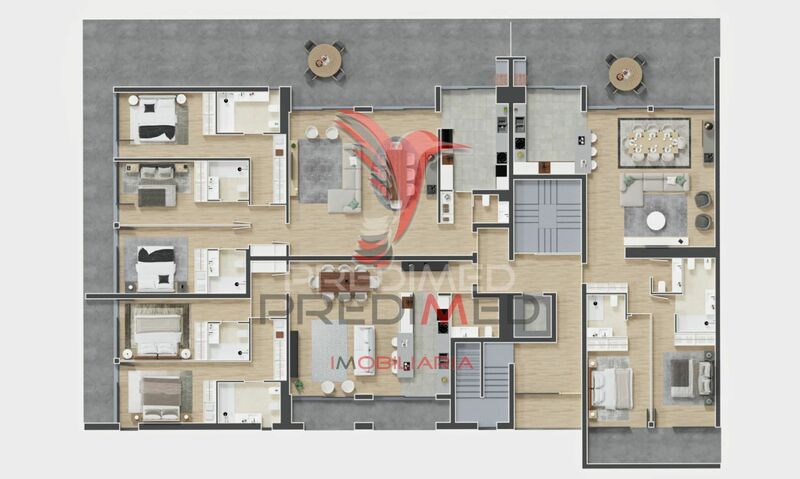 Apartment T2 Dume Braga - garage, balconies, balcony, barbecue