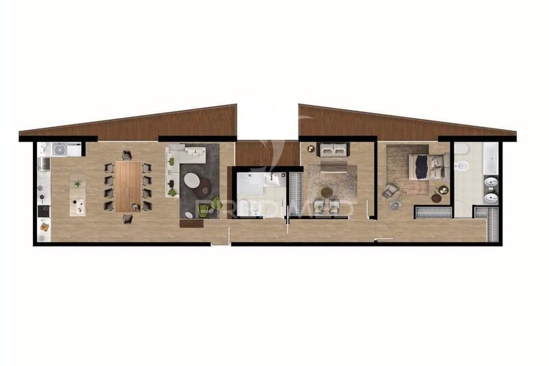 Apartment T2 Modern under construction Paços de Ferreira - thermal insulation, kitchen, parking lot, radiant floor, garden