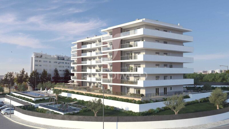 Apartment under construction 2 bedrooms Portimão - gated community, swimming pool, double glazing, playground, air conditioning, green areas