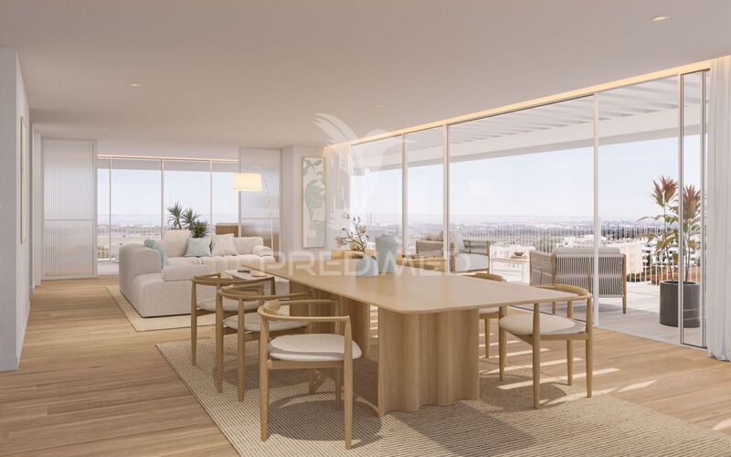 Apartment under construction 2 bedrooms Quarteira Loulé - balcony, alarm, air conditioning, gardens, tennis court, swimming pool, video surveillance, kitchen