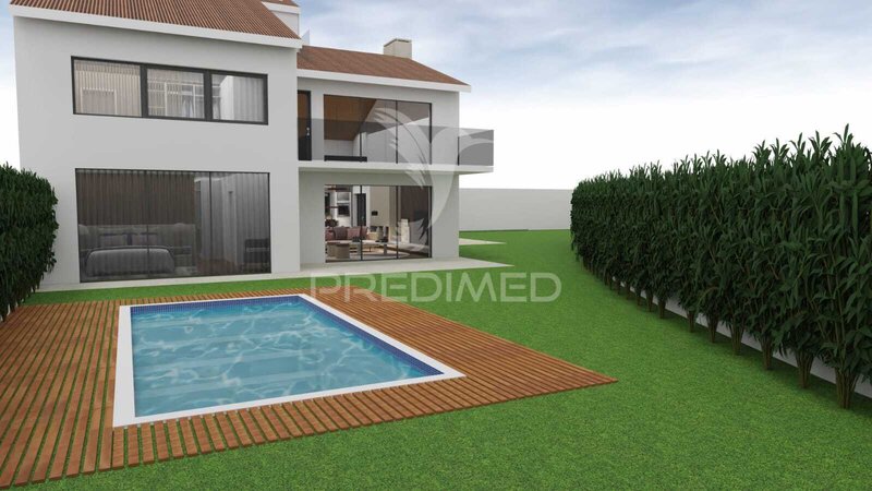 дом новые на первой линии от моря V4 Madalena Vila Nova de Gaia - бассейн, сад
