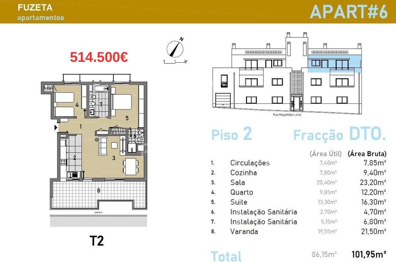Apartment new 2 bedrooms Olhão - air conditioning