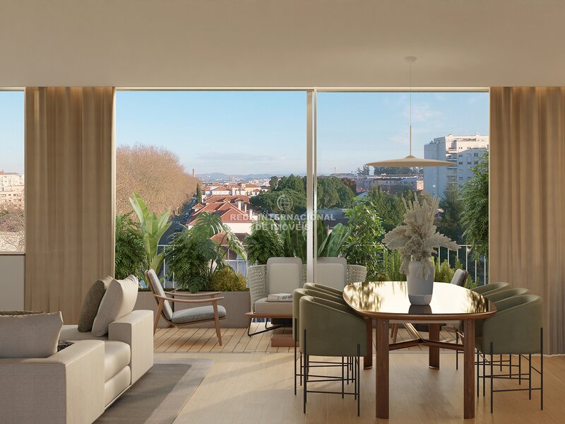 Apartamento T3 de luxo Avenida dos Combatentes da Grande Guerra Paranhos Porto - piscina, jardins, varandas