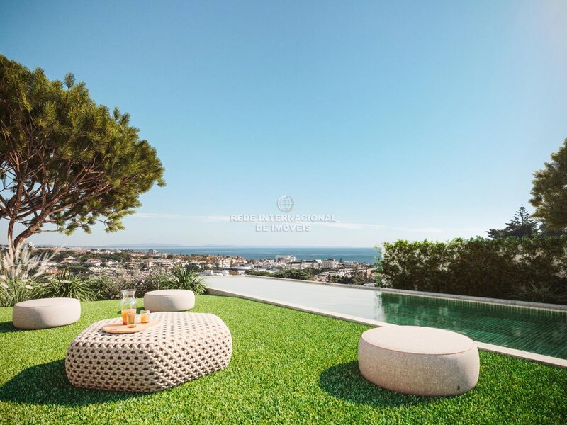 Huis Modern V5 Estoril Cascais - balkon, zolder, zwembad, sauna, terrasen, garage, tuinen