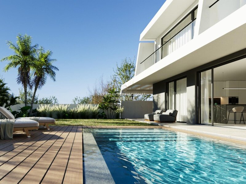 Haus V5 Cercal de Baixo Alcochete - swimmingpool, bodenheizung, solarpaneele, terrasse, grill, klimaanlage, garage, garten