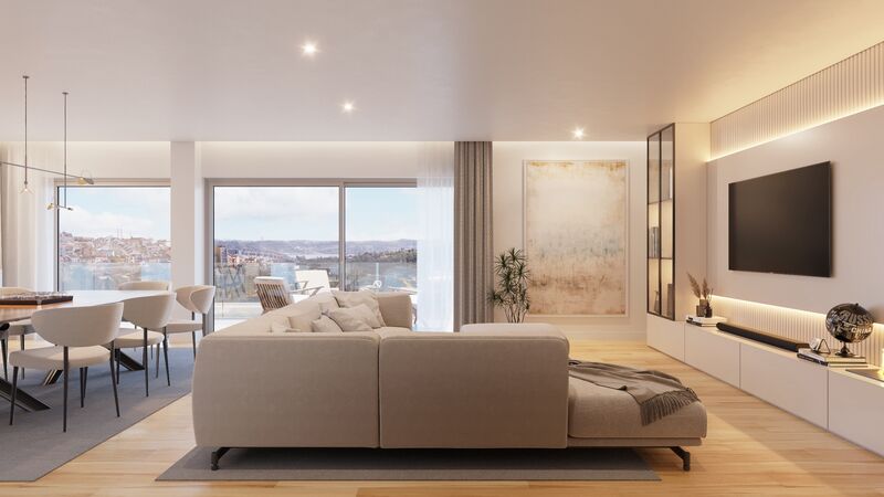 апартаменты T3 новые Campolide Lisboa - парковка, система кондиционирования, подсобное помещение, веранда, двойные стекла, гараж