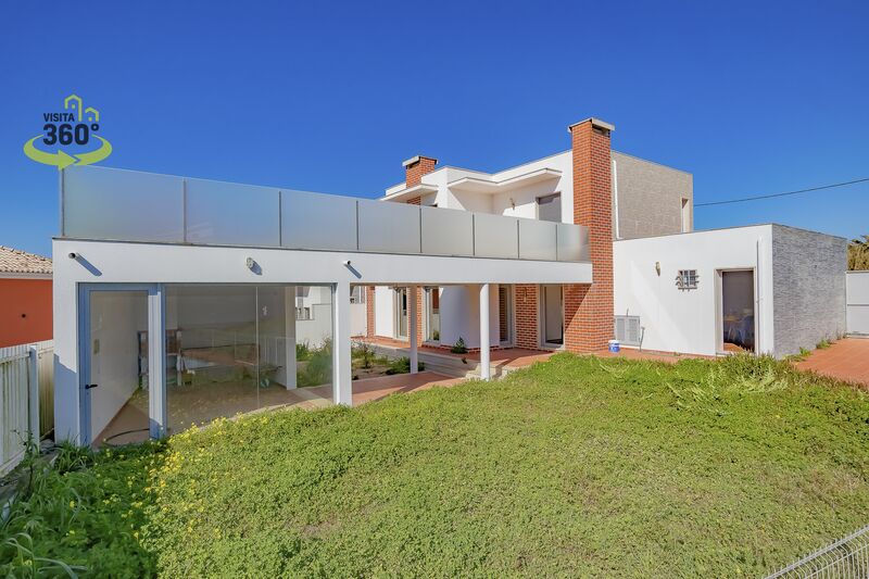 House V4 Semidetached Terrugem Carvoeira Sintra - swimming pool, equipped kitchen, terrace, garage, quiet area, fireplace, sea view, garden, barbecue, balcony