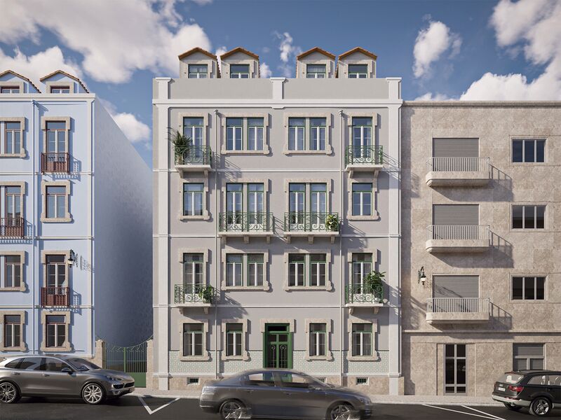 апартаменты новые T2+1 Estefânia Anjos Lisboa - терраса, сады