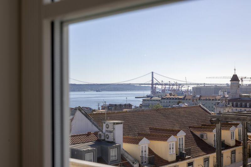апартаменты современная T1 Misericórdia Lisboa - веранды, веранда, вид на реку, сад