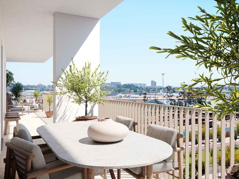 Apartment 2 bedrooms Modern Alta de Lisboa Lumiar - gardens, terrace, terraces, balcony, balconies, condominium, swimming pool