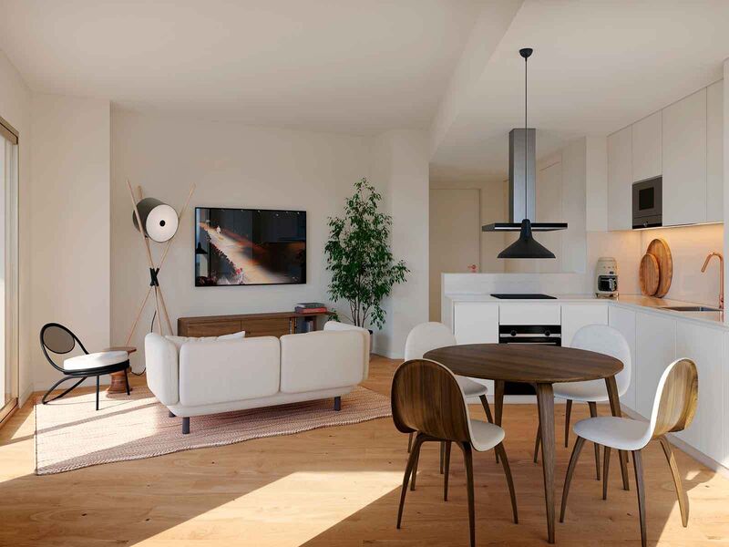 Apartment 3 bedrooms Modern Alta de Lisboa Lumiar - balcony, condominium, swimming pool, terraces, gardens, balconies, terrace