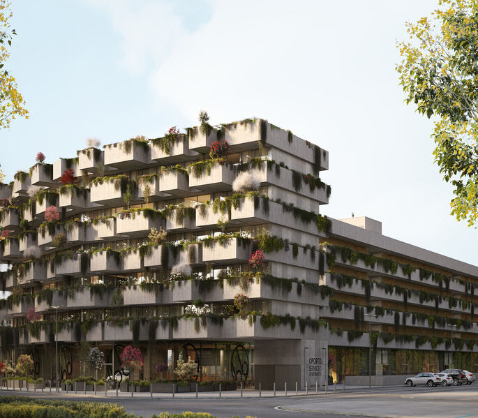 Apartment Modern T0 Norte Shopping  Senhora da Hora Matosinhos - balconies, gardens, garage, balcony