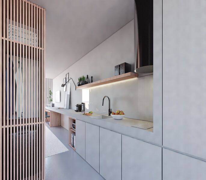 Apartment T1 Modern Norte Shopping  Senhora da Hora Matosinhos - balcony, balconies, gardens, garage
