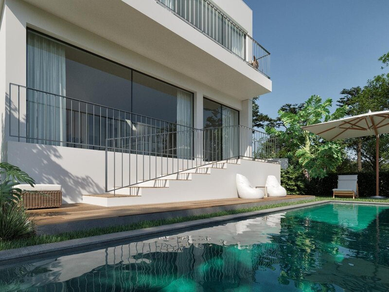 House new 3+1 bedrooms Murches Alcabideche Cascais - swimming pool, green areas, garden, terrace