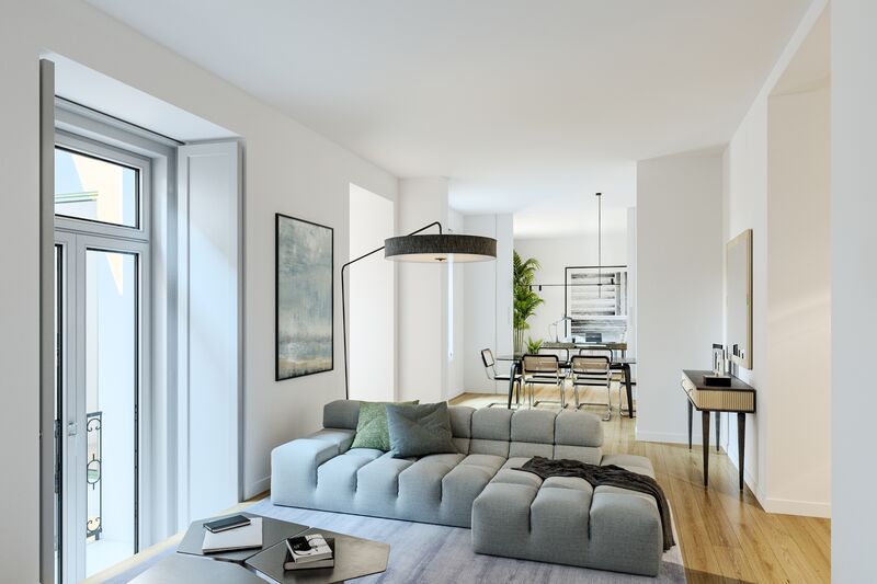 Venda de Apartamento T2 Duplex Misericórdia Lisboa - cozinha equipada, terraço