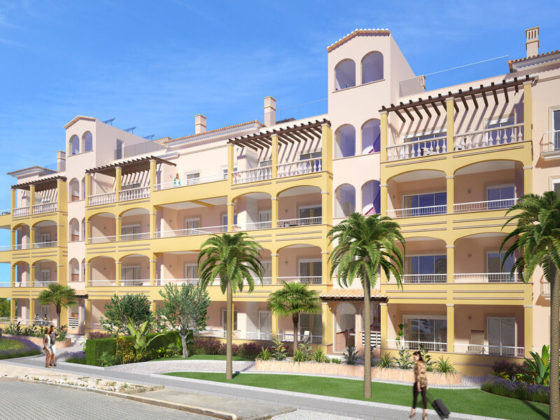апартаменты T2 в центре São Gonçalo de Lagos - вид на море, бассейн, веранда, полы с подогревом, система кондиционирования, терраса, террасы