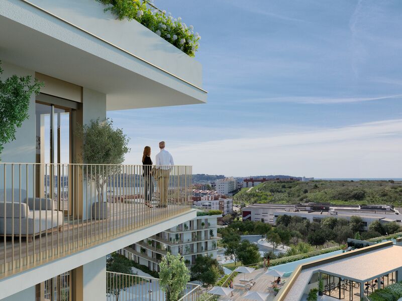 Apartment Duplex T2 Miraflores Algés Oeiras - swimming pool, terraces, balconies, terrace, river view, store room, balcony