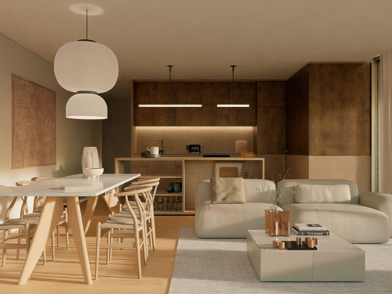 апартаменты элитная T2 Gondomar - терраса, террасы, бассейн, закрытый кондоминиум