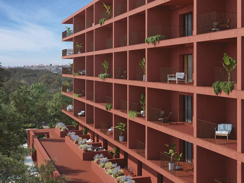 Apartment T2 Parque da Paz Almada - balcony, balconies, terrace