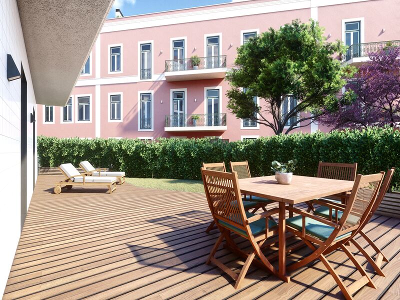 Apartamento T2 novo Amoreiras Campolide Lisboa - varandas, terraço, jardins, garagem