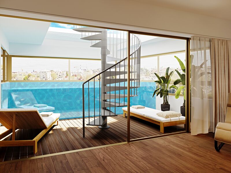 Apartment T4 Nevogilde Porto - swimming pool, terrace, condominium, garden