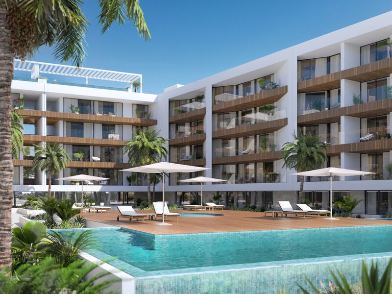 Apartment Modern T2 Marina de Olhão - balcony, swimming pool, gardens, balconies, condominium, store room, garage, garden