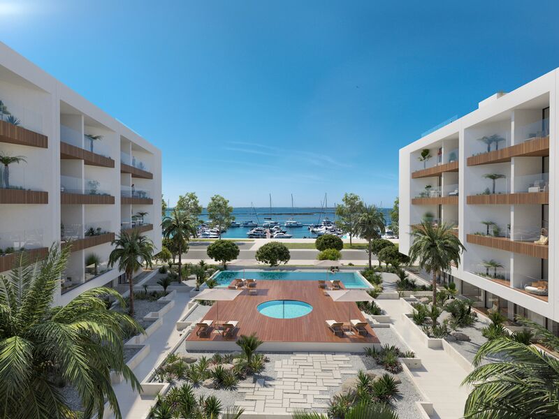 Apartamento Moderno T2 Marina de Olhão - varanda, piscina, arrecadação, garagem, jardins, condomínio privado