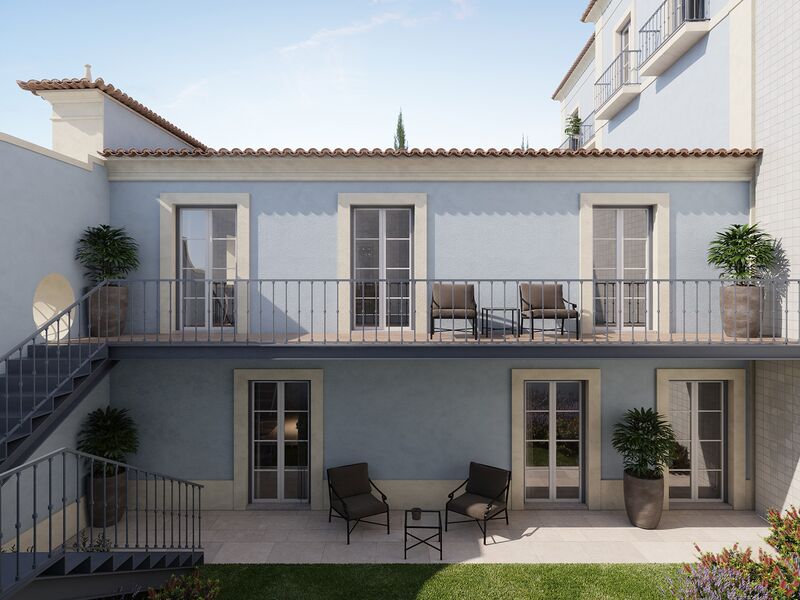 Apartment 3 bedrooms Estrela Lapa Lisboa - balcony, swimming pool, gardens, balconies, terraces, terrace, garage, garden, store room