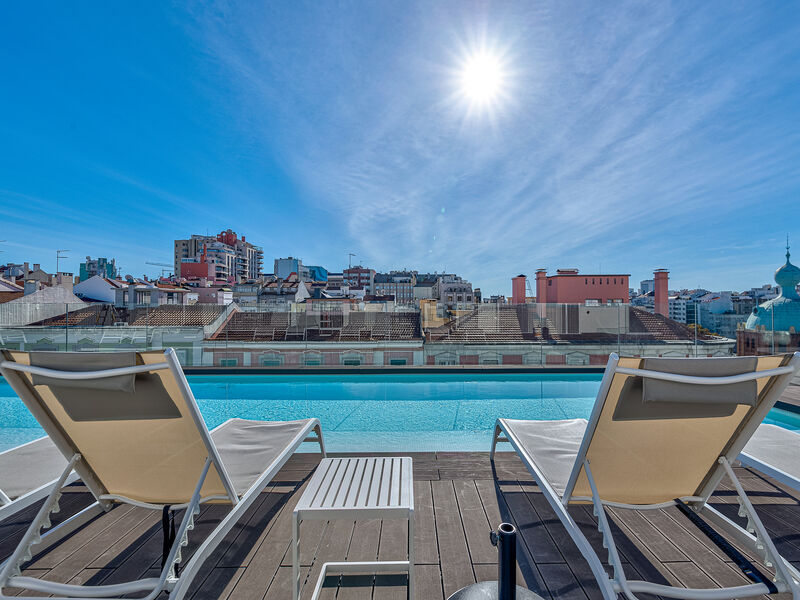 Apartment nouvel T2 Campo Pequeno São João de Deus Lisboa - balcony, swimming pool, garage, gardens, parking space, store room, balconies, 1st floor, furnished, equipped