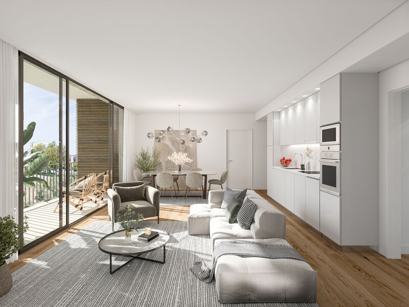 Apartment T2 Carnaxide Oeiras - balcony, condominium, swimming pool, balconies, sauna, gardens, store room