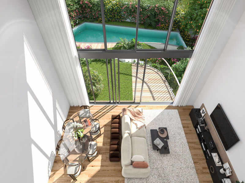 Apartment T2 Duplex Carnaxide Oeiras - store room, gardens, sauna, condominium, balconies, swimming pool, garden, balcony