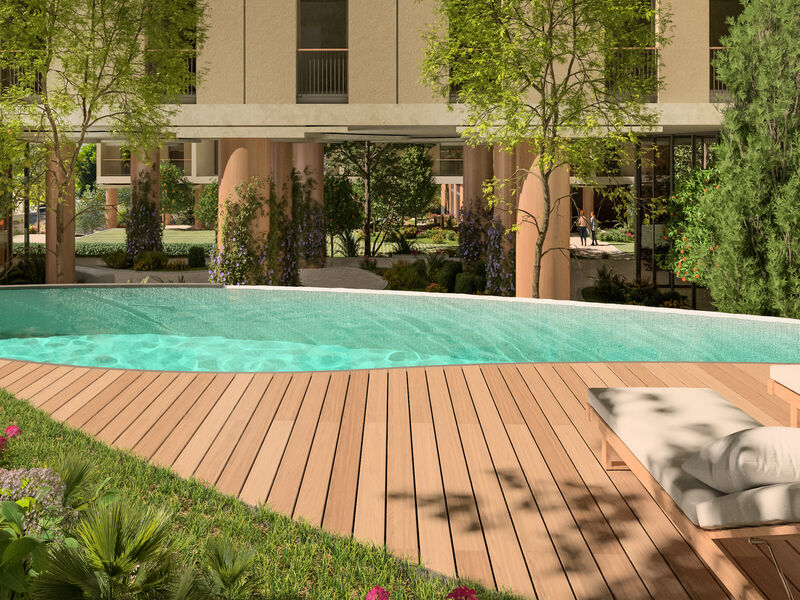 Apartment T4 Carnaxide Oeiras - store room, swimming pool, gardens, sauna, balcony, balconies, condominium