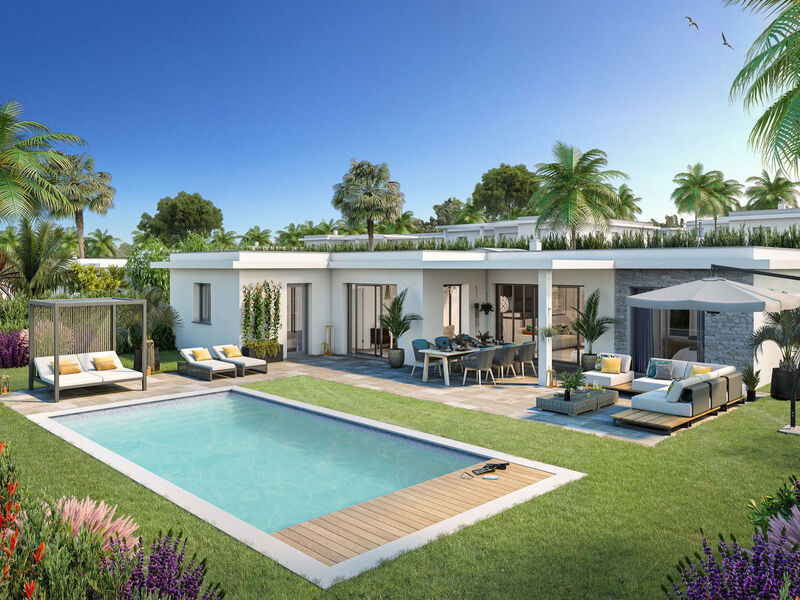 House new 4 bedrooms Montenegro Faro - swimming pool, garage, terrace, gated community, garden