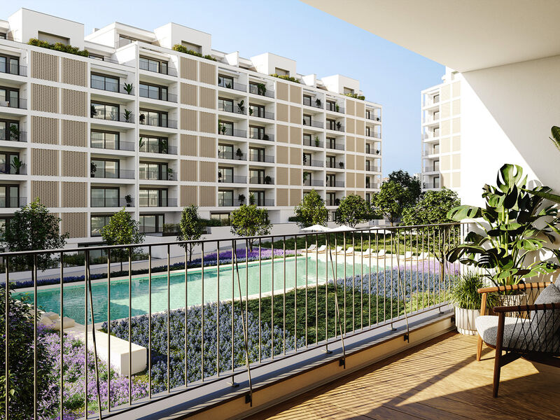 Apartment T2 Modern Loures - condominium, balcony, garage, air conditioning, balconies, terrace, swimming pool, terraces
