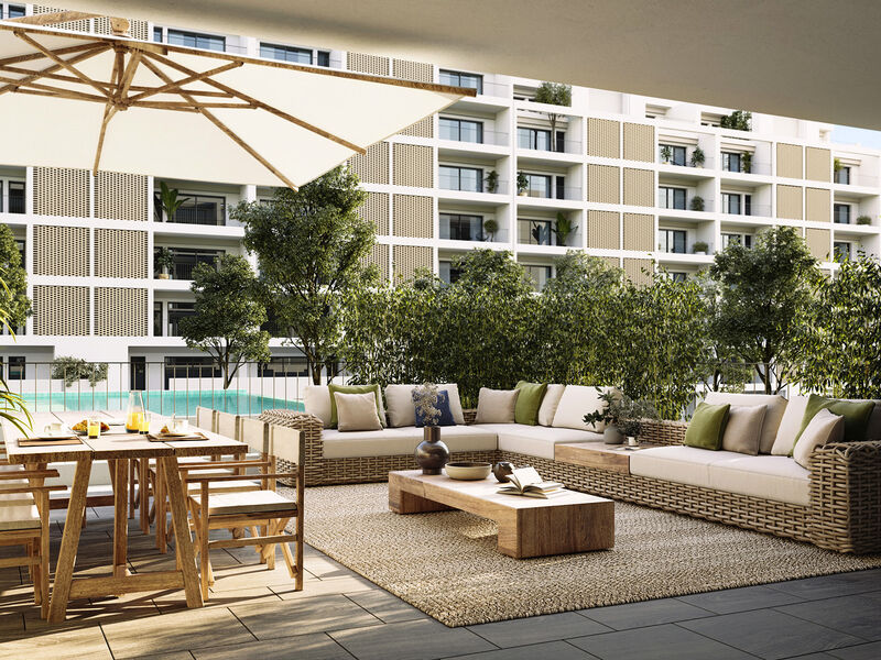 Apartment T2 Modern Loures - condominium, air conditioning, swimming pool, garage, balcony, balconies, terraces, terrace