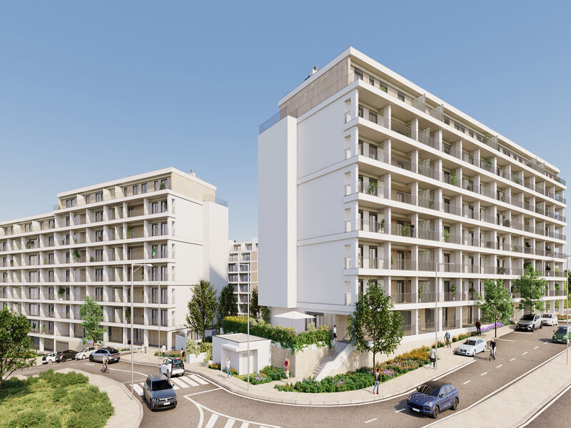 Apartment T2 Modern Loures - balcony, balconies, swimming pool, condominium, air conditioning, garage