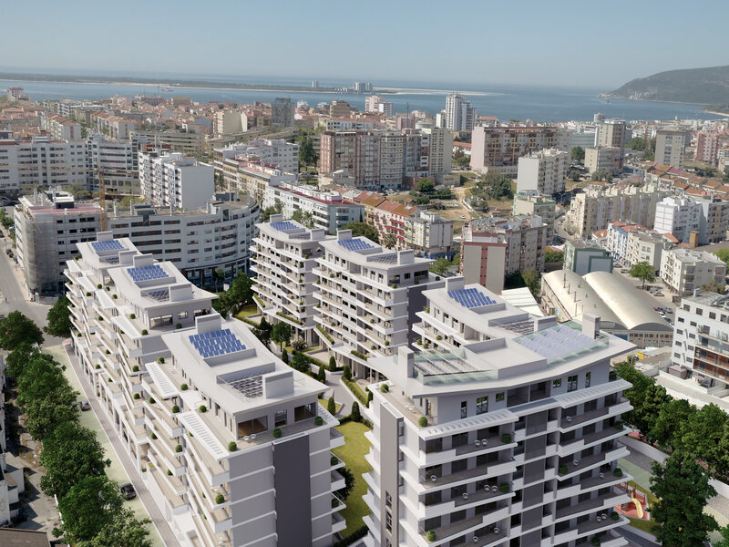Kerrosasunto T4 Centro São Sebastião Setúbal - yksityinen kiinteistö, pihat, parvekkeet, varastohuone, uima-allas, terassit