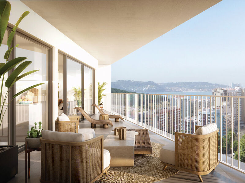 Apartment T4 Algés Oeiras - store room, swimming pool, balcony, balconies, playground