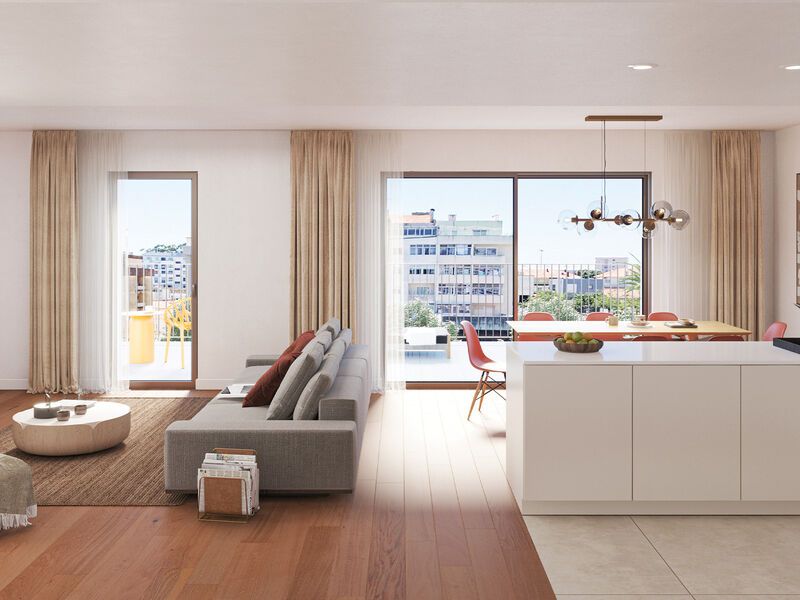 Apartment Modern in the center T0+1 Alameda Antas Campanhã Porto - store room, terrace, playground, balconies, terraces, parking space, garage, swimming pool, balcony, air conditioning