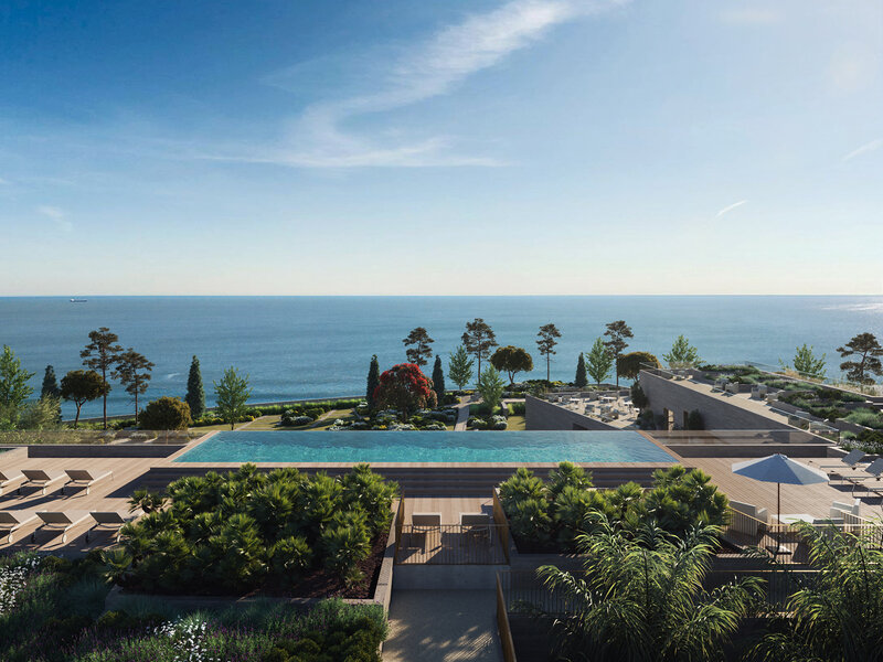 Appartement T2 Parede Cascais - balkon, turks bad, uitgerust, zwembad