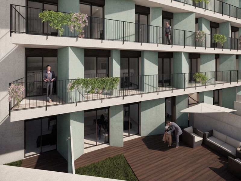 Apartamento T1 Costa Cabral Paranhos Porto - terraços, varandas, jardim