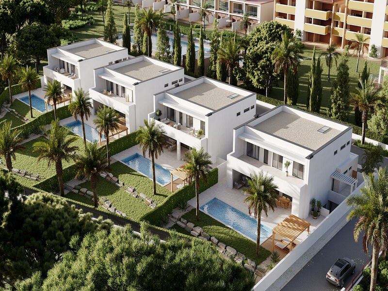 House V4 under construction Vilamoura Quarteira Loulé - barbecue, air conditioning, swimming pool, terrace, underfloor heating, balcony, fireplace, garden