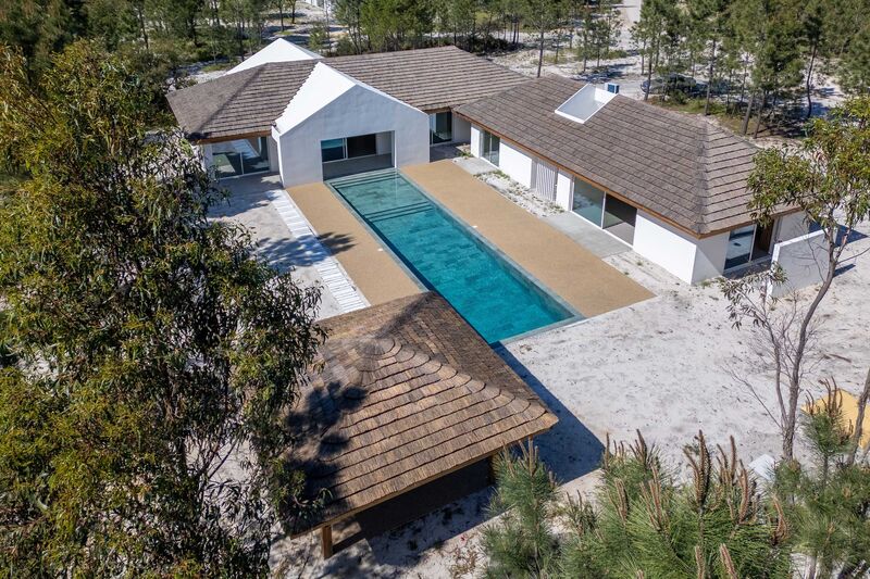 House V3 Luxury under construction Muda Grândola - garden, tennis court, swimming pool
