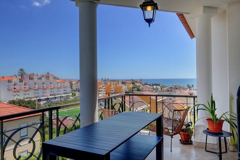 Apartment T3+1 Duplex sea view Estoril Cascais - terrace, air conditioning, fireplace, store room, garage, sea view