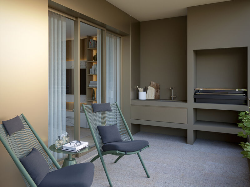 Apartment 1 bedrooms Praia da Rocha Portimão - playground, garden, sauna, garage, kitchen, swimming pool, balconies, balcony, gated community, turkish bath
