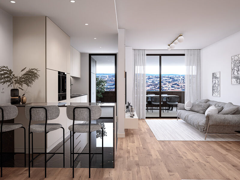 Apartment T2 Santa Marinha Vila Nova de Gaia - condominium, balcony, thermal insulation, swimming pool, double glazing, air conditioning, radiant floor