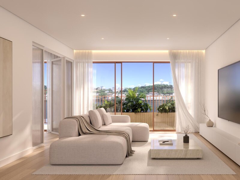 Apartamento T4 com área exterior, junto ao Rio Douro