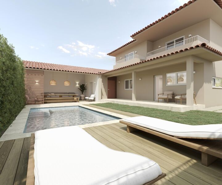 House V5 Aldeia de Juzo  Cascais - balcony, air conditioning, garden, fireplace, equipped kitchen, swimming pool