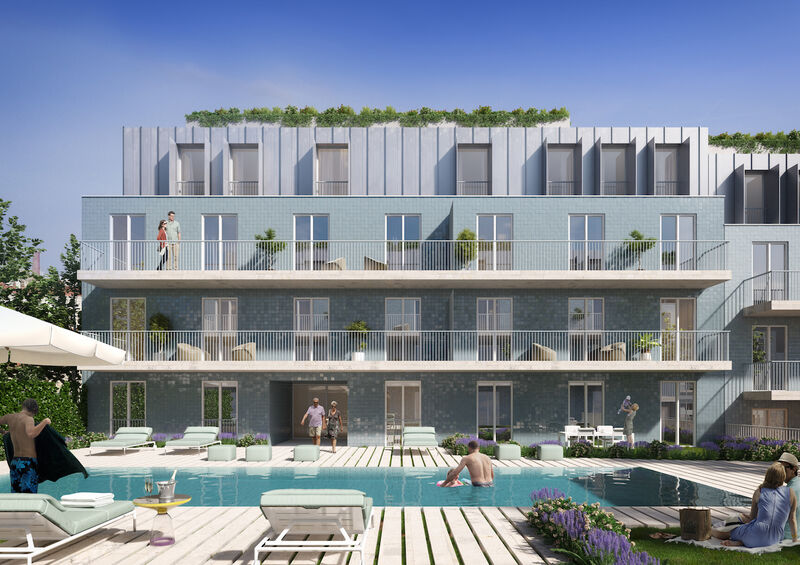 Apartment Modern 4 bedrooms Ajuda Lisboa - green areas, terrace, swimming pool, video surveillance, equipped, garden, kitchen