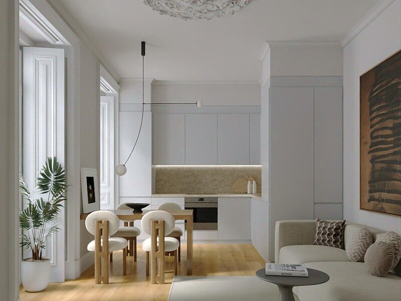 Apartamento T1 novo, em São Bento, Lisboa